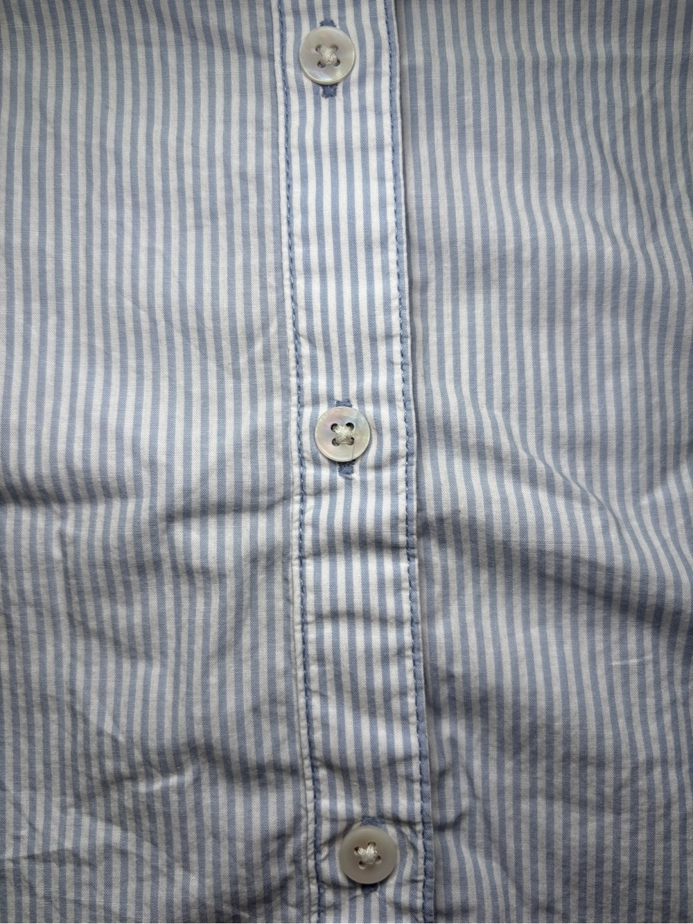 aerie Light Blue Striped Button-Down size small - Picture 8 of 10